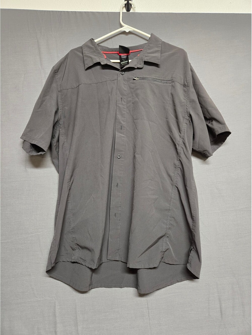 Men's Gerry XXL Gray Short Sleeve Button-Up Shirt